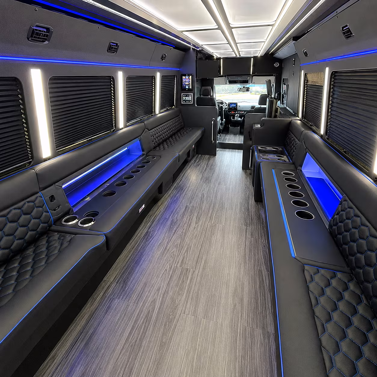 yorba linda party bus rental interior